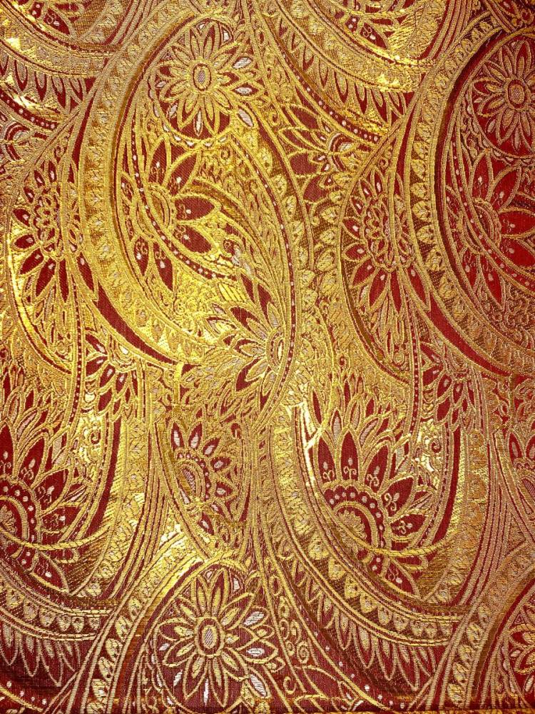 Bordó–arany barokk brokát
