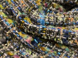 Kékes tónusú Chanel szövet