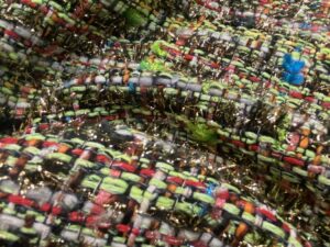 Türkizes tónusú Chanel szövet