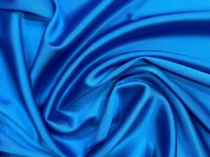 Elasztikus hernyóselyem szatén - királykék