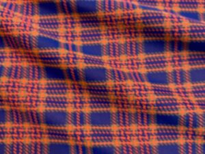 Kobaltkék–narancs kockás, elasztikus scuba