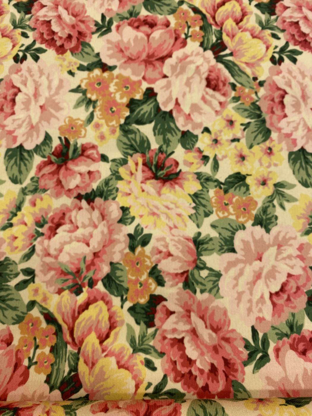 Rózsás, romantikus nyomott elasztikus kord - Image 2