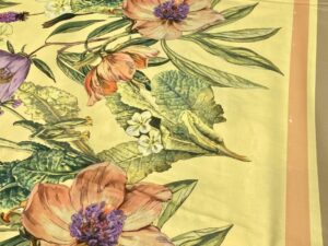 Pasztell virágos olasz viszkóz flokon