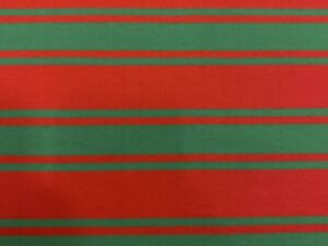 Karakteres piros–zöld keresztcsíkos pamut jersey