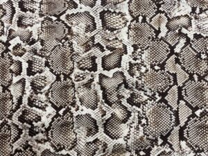 Bézs-fekete kígyóbőr mintás viszkóz flokon