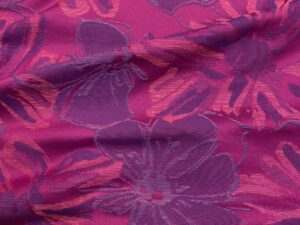 Luxus fukszia virágmintás olasz jacquard szövet