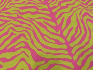 Neon pink–lime zebra mintás olasz viszkóz jersey