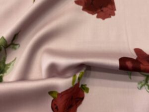 Rózsás mintás olasz viszkóz flokon