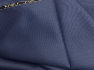 Olasz elasztikus gyapjú – double face, sötét kobaltkék