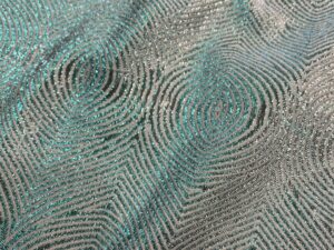 Halvány türkizzöld  sanzsán jacquard brokát