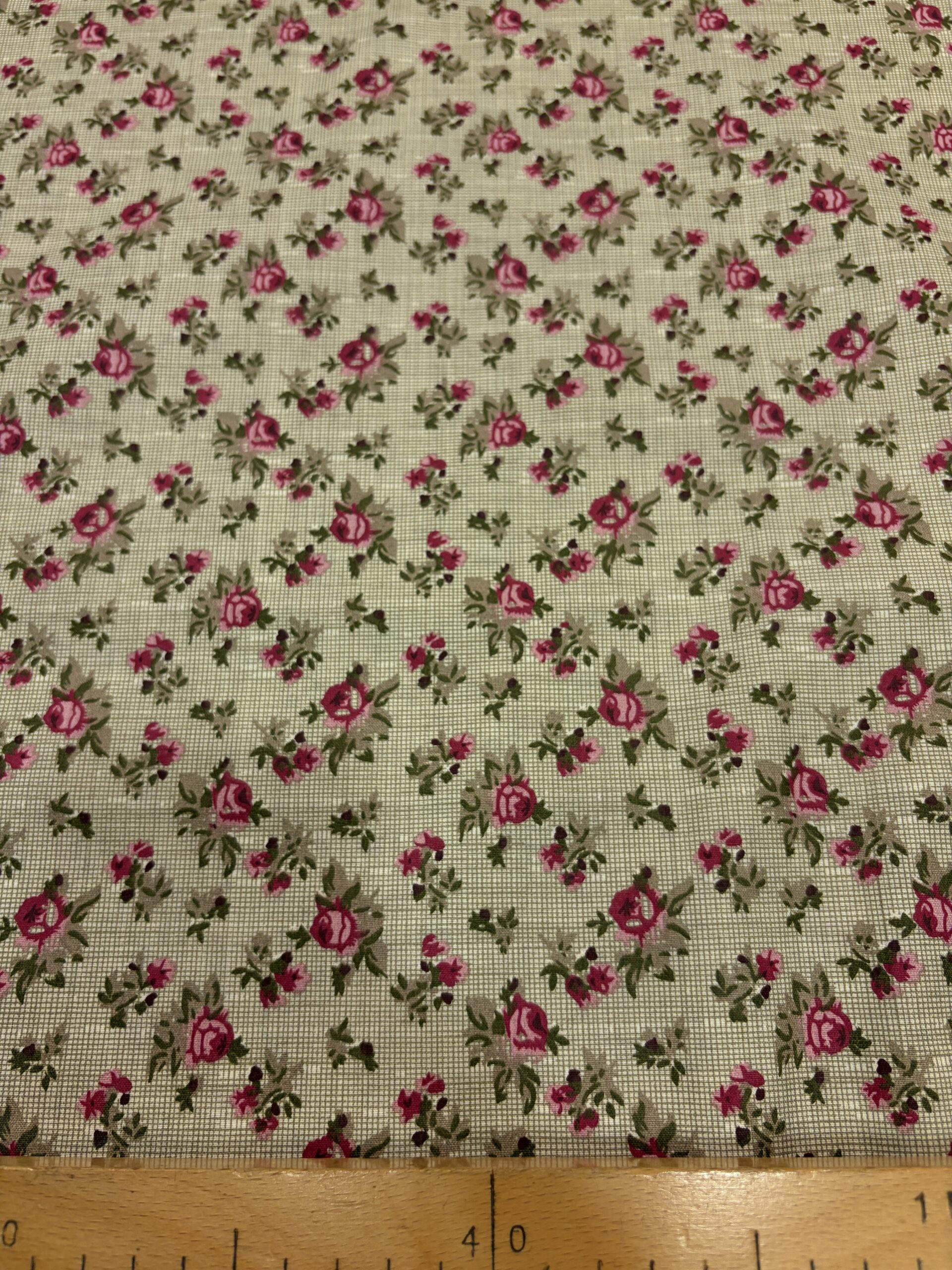 Apró angol rózsás pamut karton – romantikus textil - Image 2