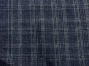 Sötétkék melírozott kockás 100% organikus pamut
